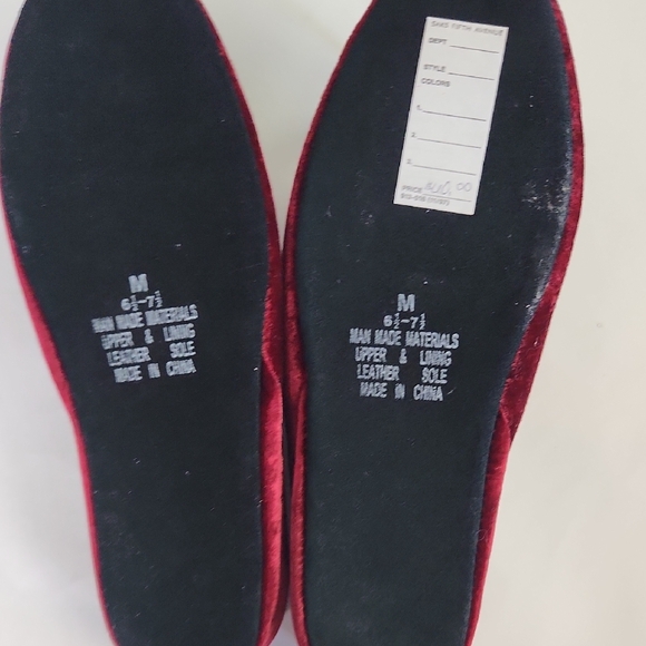 Donna Karan 9 90s Rich Burgundy Velvet Mules Slippers M New Vintage - Picture 8 of 8